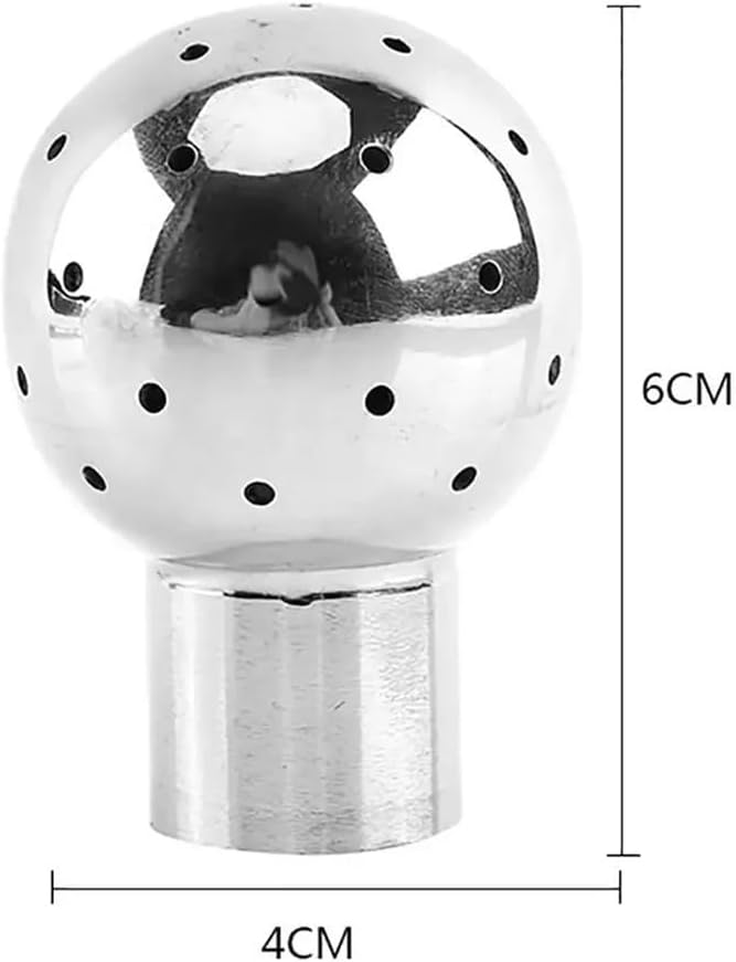1pc G1/2 Thread Female Stainless Steel Sanitary Spray Ball Tank Cleaning Ball (Fix) 4-split thread spray cleaning ball (Rotary)(Fix)