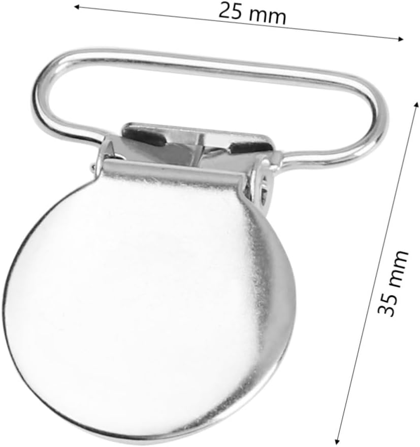 jojofuny 10pcs Clip Belt Clip Strap Clamp Straps Clip Belt Buckle Straps Buckle Silver