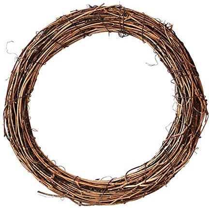 10/15/20/25/30/40cm DIY Crafts Natural Grapevine Wreath Christmas Dried Rattan Wreath Ring Christmas Wreath Door Garland