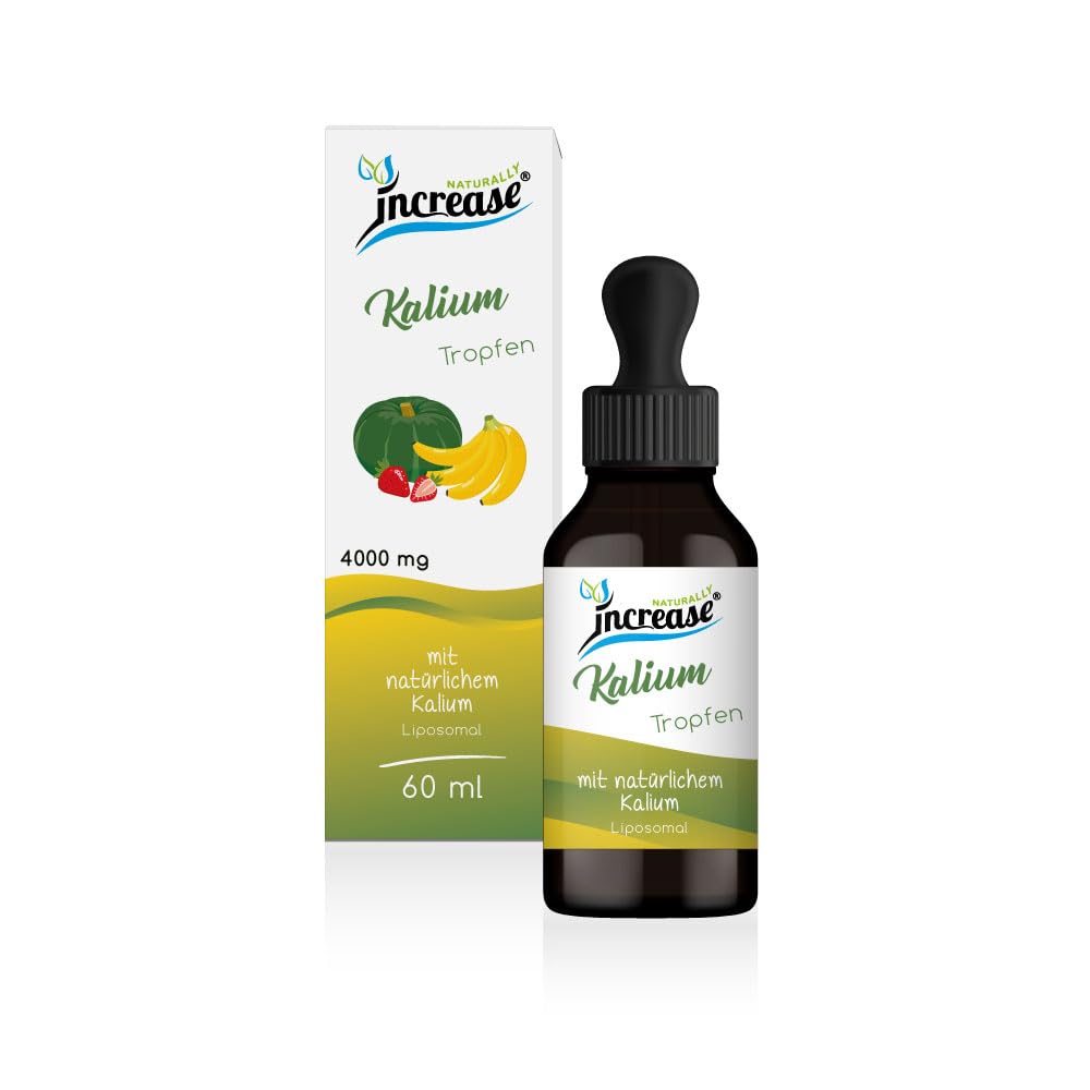 Liposomale Kalium Tropfen hochdosiert - (120.000mg Kaliumcitrat pro Packung) 4000mg Kaliumcitrat pro Tagesdosis -MCT Öl -Hohe Bioverfügbarkeit