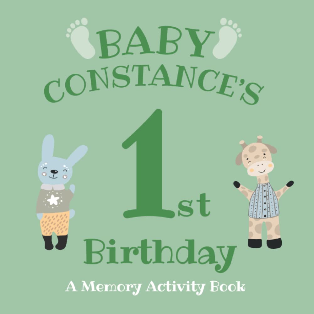 Baby Constance's First Birthday: A Memory Activity Book