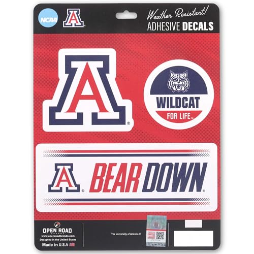 University of Arizona Team Spirit Adhesive Vinyl Decal Pack