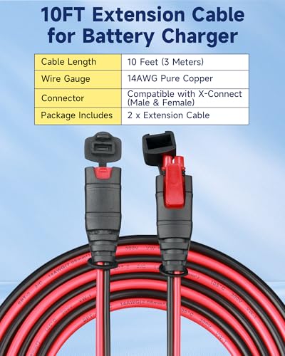 Image of GC004 X-Connect Extension Cable for NOCO, 14AWG 10FT 2-Pack