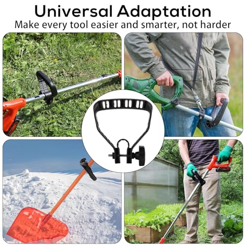 Verstellbarer Schneeschaufelgriff, Rückenschonender Werkzeuggriffaufsatz Ergonomischer Zweitgriff Ersatz-Schneeschaufelgriff Rückenschonender Aufsatz zum Schneeräumen