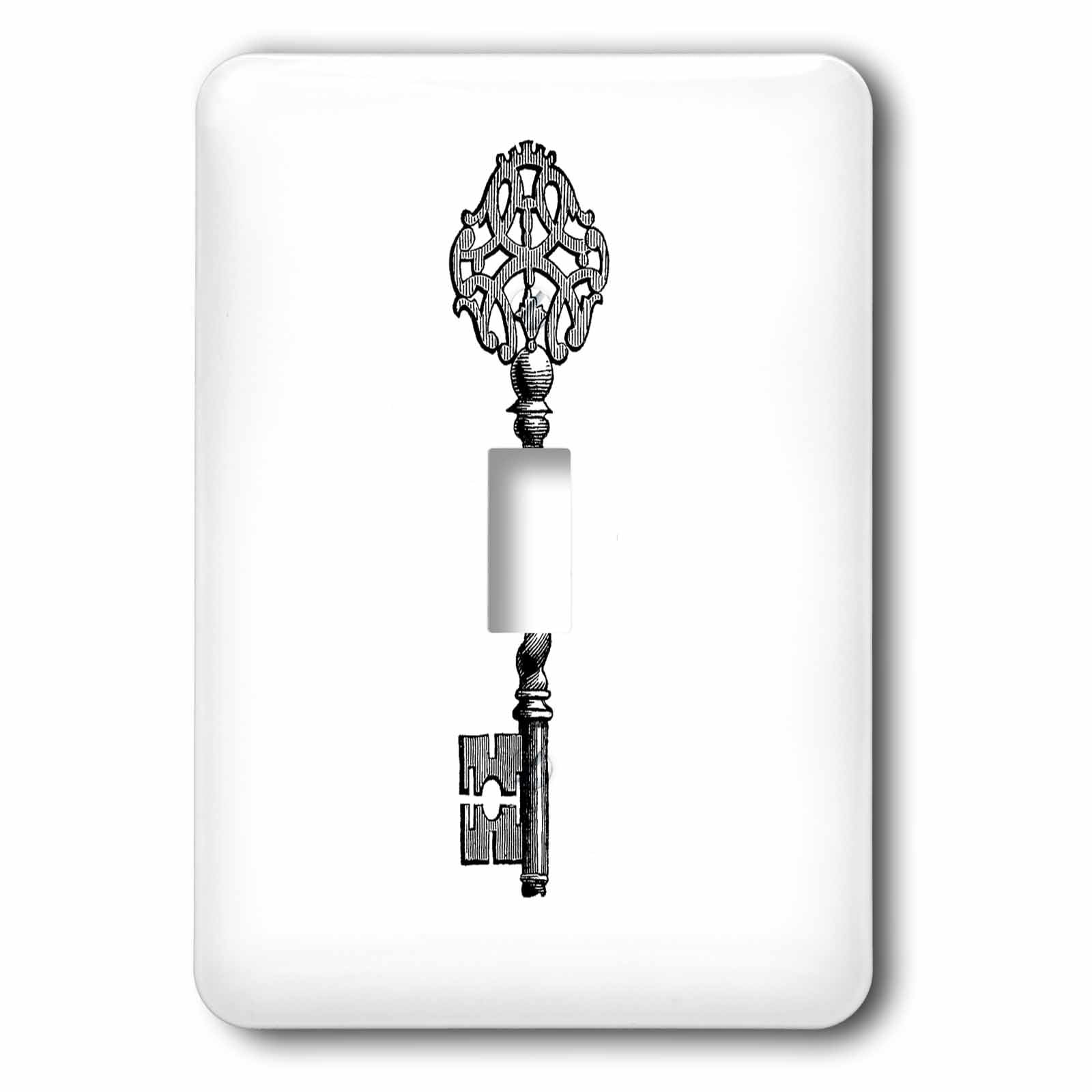 Interrupteur à bascule unique vintage noir et blanc gothique antique LSP 161511 1