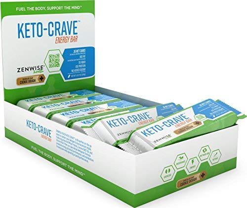 ZENWISE Keto Crave Bar (Cookie Dough), 12ct -zenwise, 0.7 Pound