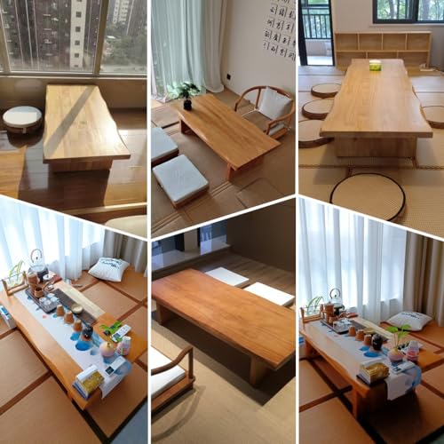 Table basse gain de place polyvalente en bois pour repas et salon