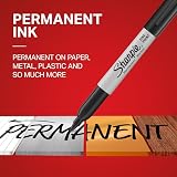 Sharpie Permanent Markers, Fine Tip, Black, 40 Count - Office Supplies, Quick Drying, Fade Resistant, For Wood, Plastic, Paper, Metal, And More