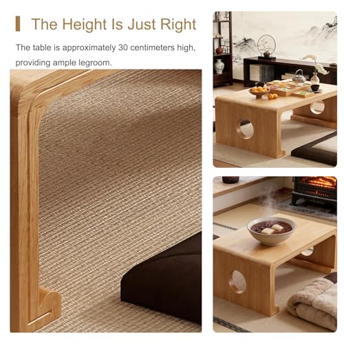 Table basse japonaise sans assemblage pour aménager facilement un studio ou une chambre