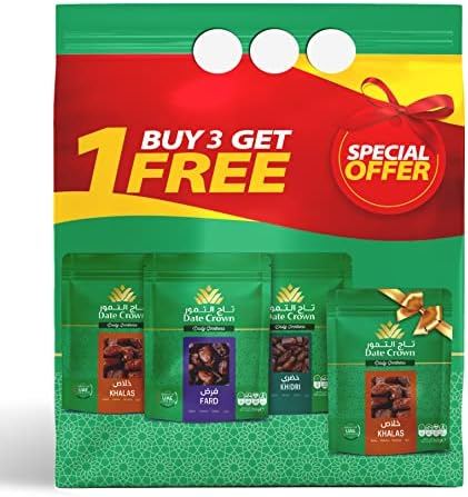 Date Crown 4 in 1 250 g Assorted Plain dates