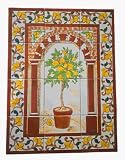 Handbemalte Azulejos 45x60 cm – Mediterranes Fliesenbild Wandfliesen