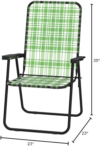 Vista 38 de EasyGo Product Portátil, diseño de respaldo alto, estilo retro, silla de malla para exteriores, patio, campamento, eventos deportivos, fácil