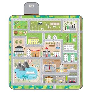 Perletti Couverture Kinder Picknickdecke Spielzeugautobahn 150x150