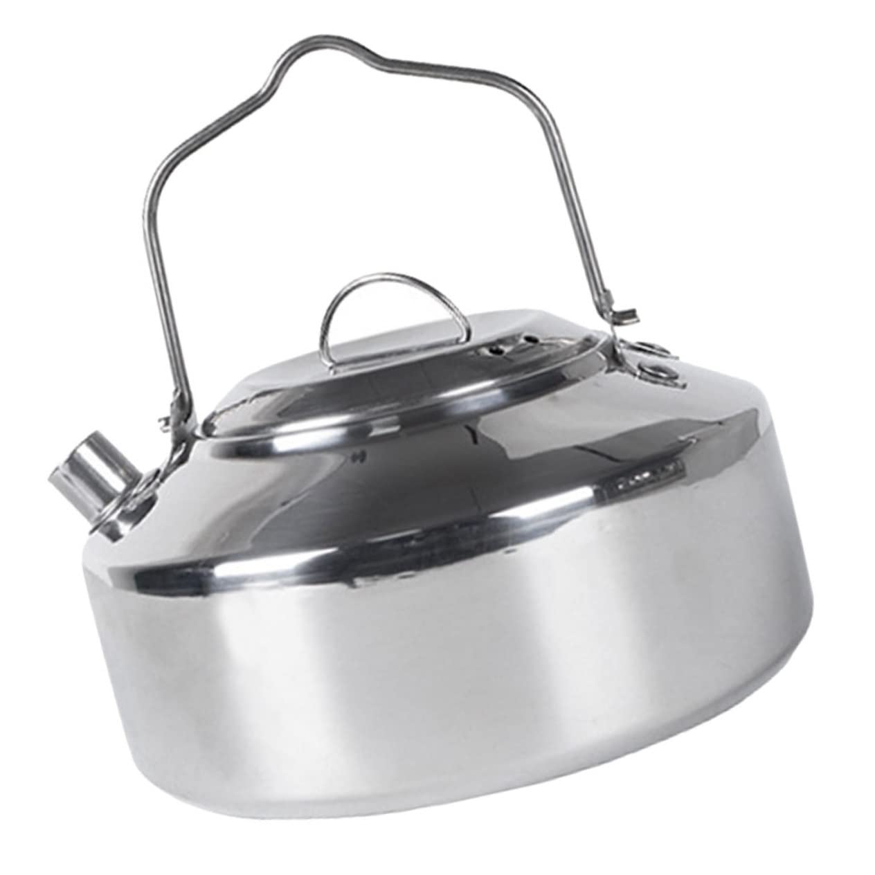 Bouilloire de camping ABOOFAN en acier inoxydable avec poignée isolante portable