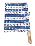 Gesamthöhe ca 100cm Windschutz 5m für Strand Garten See Meer SICHTSCHUTZ Wind Zaun Schutz Blickschutz Camping (2. Streifen + Anker)