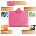 FISHOAKY Ponchos for Adults, Disposable Rain Ponchos Multi-Colored Raincoat for Camping Hiking Traveling Backpacking, 4 Pack