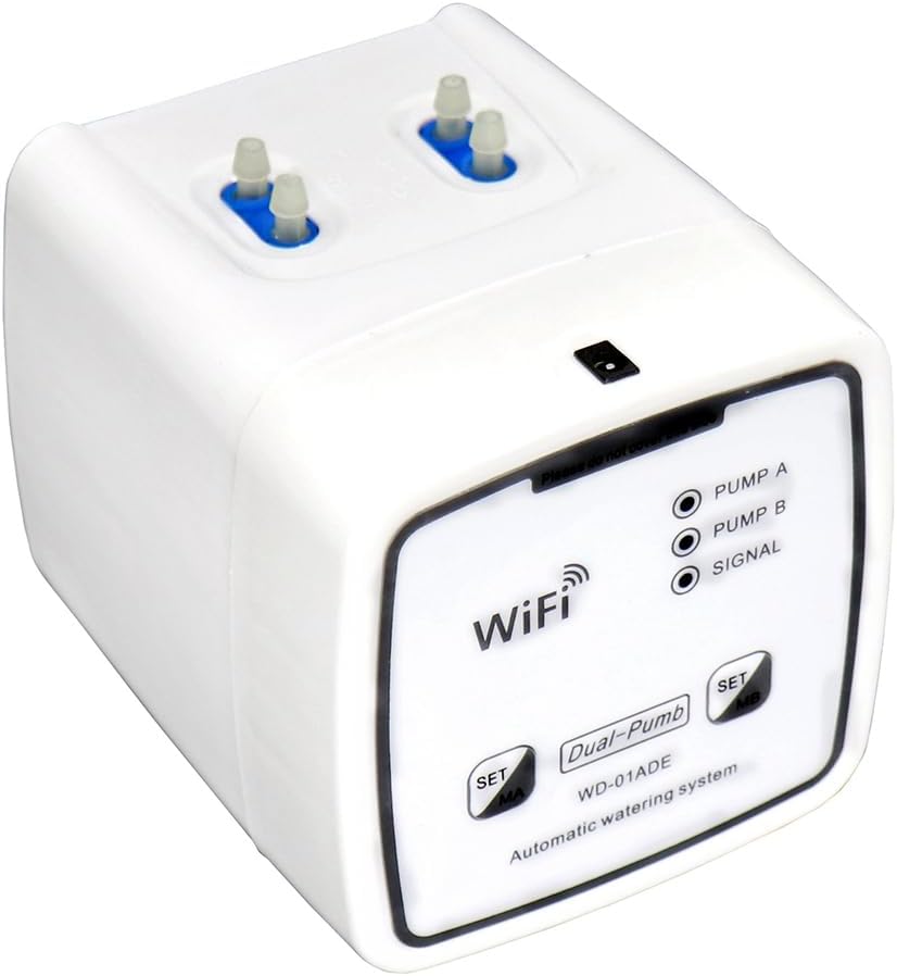 Automatic Drip Irrigation System WiFi Hydroponic Equipment Intelligent Watering Device Double Pump Timed for Potted Plants