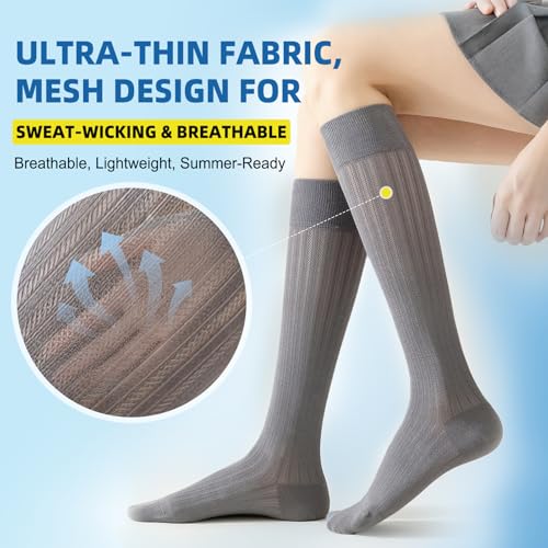 Image of 4 Pairs Compression Socks for Women Circulation-Best Support for Nurses,Running,Athletic,Travel