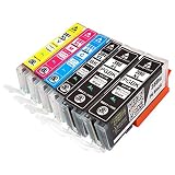 CANON (キヤノン) 381 380顔料 5色+BK=6本セット (全色大容量)【 BCI-380XL 顔料PGBK×2】+【 BCI-381XL BK/C/M/Y】ICチップ残量表示検知機能付き Mt.Smile製 互換 インク カートリッジ BCI-381+380/5MP 【365日保証】サービス