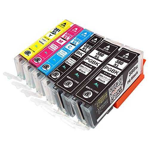 Amazon.co.jp: CANON (キヤノン) 381 380顔料 5色+BK=6本セット (全色