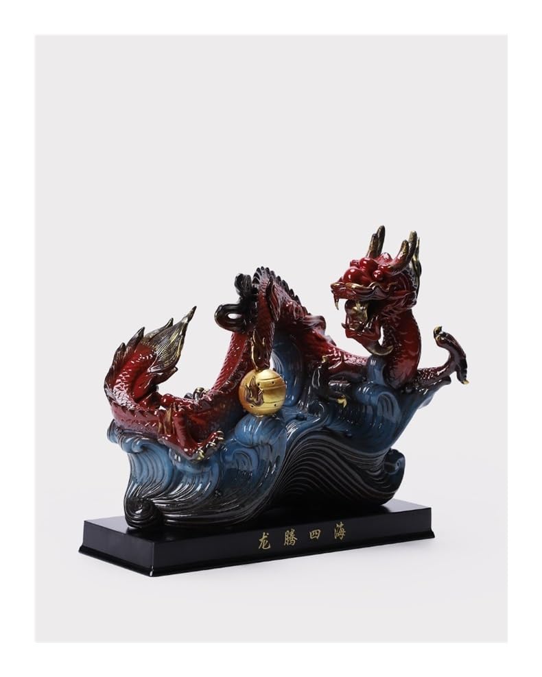 Fournitures de bureau dragon TUSUOD, statuette céramique pour armoire à vin