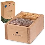 WILDBÄR® Premium Backrahmen Holz für selbstgemachtes Brot - hochwertige Doppel-Brotbackform für bis zu 2 knusprige Brote mit Holzofengeschmack - Made In EU - Holzbackform Brot aus FSC-Buchenholz