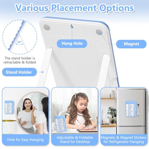 Image of Audab Dry Erase Chore Chart for Kids, Magnetic Whiteboard Checklist Board, Chore Checklist Slider to Do List Board, Daily Routine Chart Schedule Board Task Tracker for Home Refrigerator, Wall, Desk