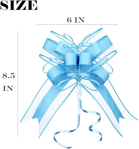 Miniatura 54 de WEWILUCK Lazos de regalo para regalos, lazos rosas para envolver regalos, lazos de regalo con cinta para bodas, despedidas de soltera y decoración