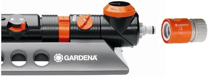Gardena 1979 Aquazoom 362 Quadratmeter Viereckregner Mit Stufenlos Einstellbarer Weitenkontrolle Durchflusskontrolle Und Wasserzeitschaltuhr Amazon De Baumarkt