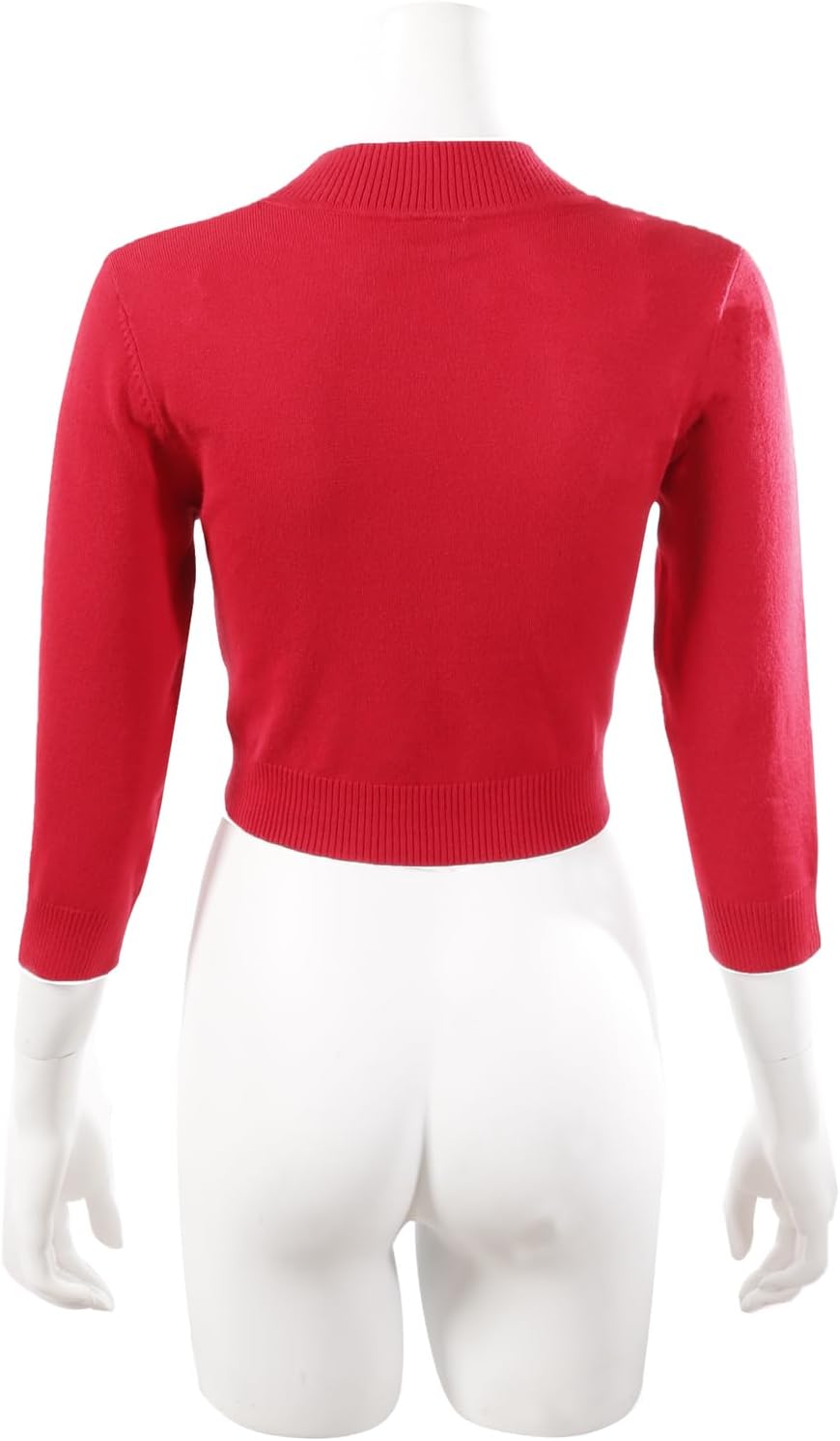 Allsense Women's 3/4 Sleeve V-Neck Cropped Bolero Shrug Cardigan - Image 5