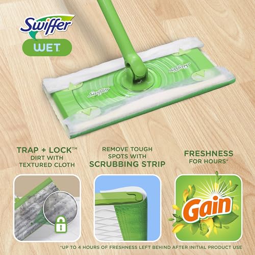 image for Swiffer Sweeper Wet Mopping Cloths, Multi-Surface Floor Cleaner with G
