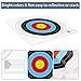 suituts 100 Pcs Bullseye Paper Shooting Targets with 4 Pcs Archery Target Pins, Archery Targets Paper 16x16 Inch 10 Ring Bow and Arrow Targets for Indoor or Outdoor Range