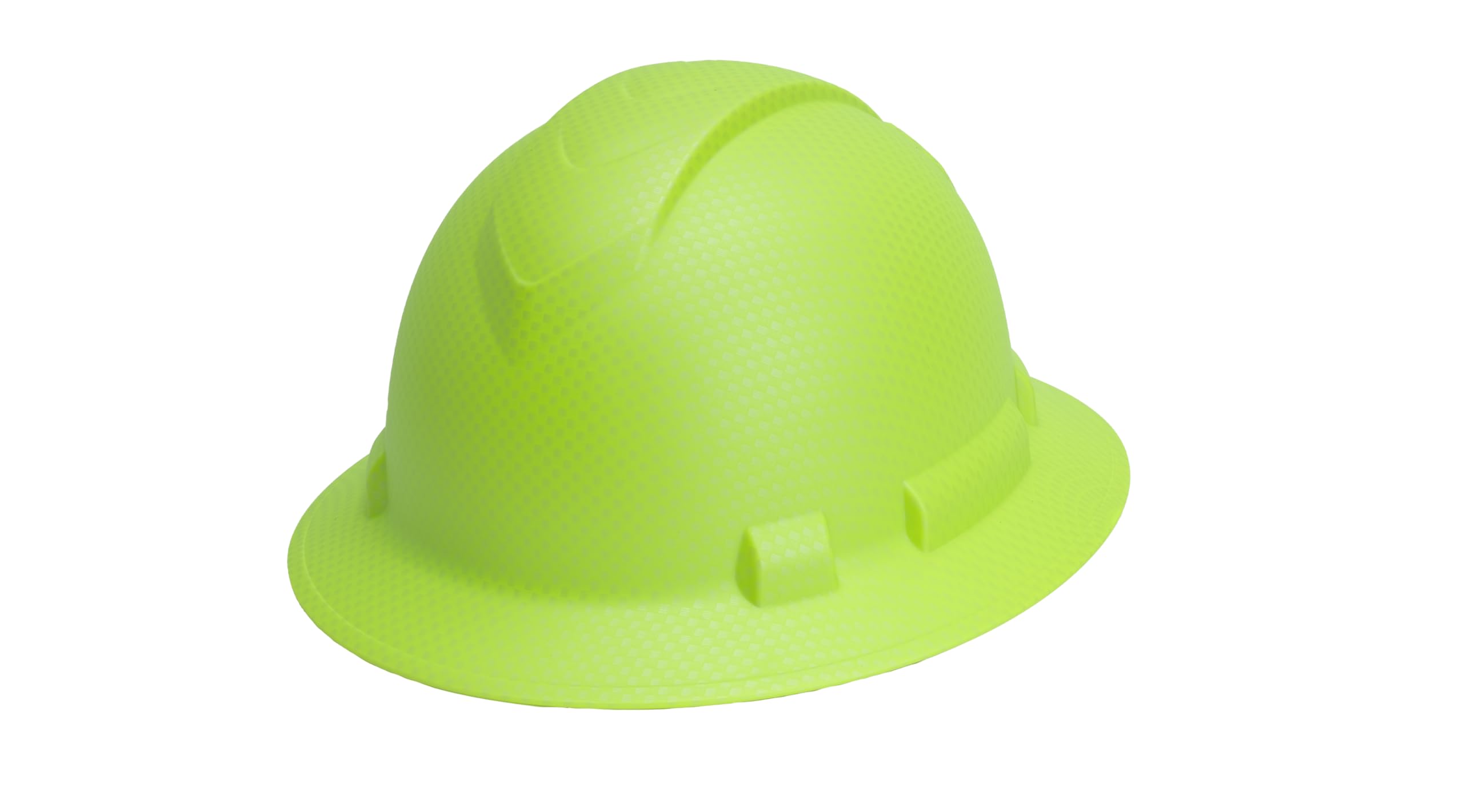 Pyramex Ridgeline Full Brim Hard Hat 4 Point Ratchet Matte Lime Graphite Pattern