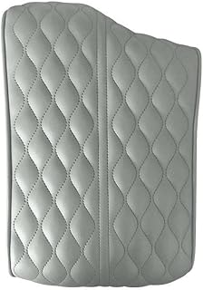 Riloer Center Console Armrest Box Cover Anti-Scratch Leather Auto Central Armrest Protector Pad Interior Decoration Accessories Compatible with Hyundai Palisade 2019-2022, Black/Gray