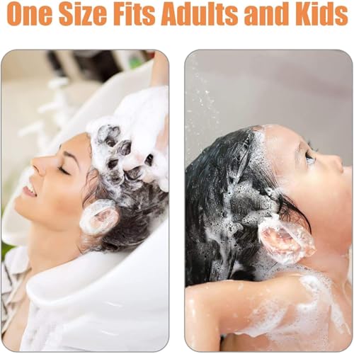 Image of Adbeni Waterproof Disposable Ear Cap for Women & Men, Clear Plastic Spa, Salon, Food Handling, Hotel, Travel & Dyeing Use High Quality Bath Shower Protection Hat for Bathroom & Beauty Treatments
