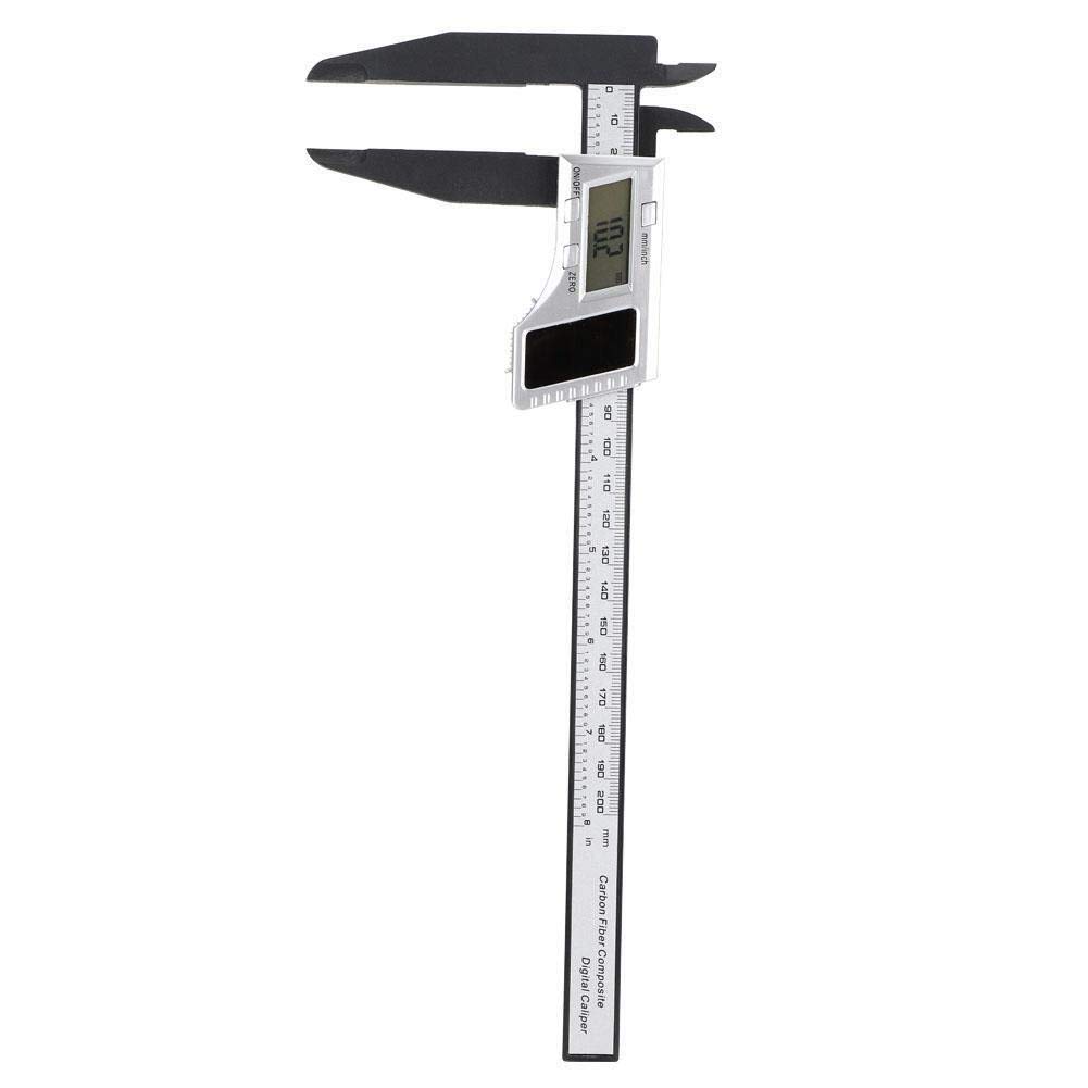 Buy TOMYEUS 200mm Digital Caliper, Solar Power Carbon Fiber Ruler with ...