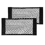 🚗 【Materiales de alta calidad】 Estas redes de baúl están hechas de nylon elástico de alta calidad para ser resistentes y prácticas. Con el bisel compacto y la doble capa, los bolsillos de malla son más duraderos. La bolsa de malla es fácil de instalar con pegatinas mágicas. Solo pegue la red de equipaje al fuselaje, el respaldo u otra posición de franela. Si retira la bolsa de malla, el interior no se destruirá.