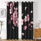 Generisch Verdunklungsvorhänge Kirschblüten, Vorhänge Japanisch Blumen für Schlafzimmer...