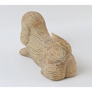 Hymmah Dog Statue Home Decor Rustic Home Decorations for Living Room Boho Sculpture Resin Animal Collectible Figurines for Indoor Decor