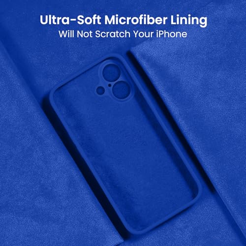 Image of FireNova Designed for iPhone 16 Plus Case, Silicone Upgraded [Camera Protection] Case, Soft Anti-Scratch Microfiber Lining Inside, 6.7 inch, Klein Blue