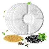pedy Cat Water Fountain Filter 4 Pack, Ion Exchange Resin & Active Carbon Triple Filtration System Replacement Pet Fountain Filter