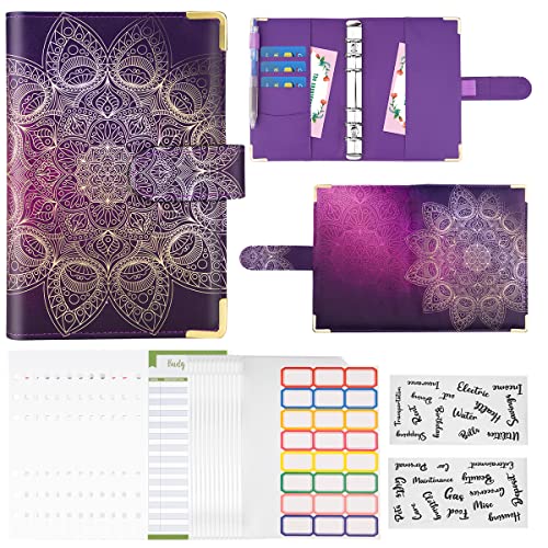 A6 Budget Binder, Budget Binder With Zipper Envelopes, Budget Planner With Cash Envelopes For Budgeting, Premium Pu Leather Money Organizer For Cash Bill Storage #TOP9