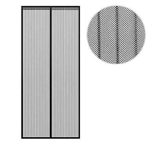 Preisvergleich Produktbild XXYY Magnet Fliegengitter Tür Insektenschutz, für Balkontür / Terrassentür,Automatisches Schließen,schwarz,90x190cm(35x75inch)