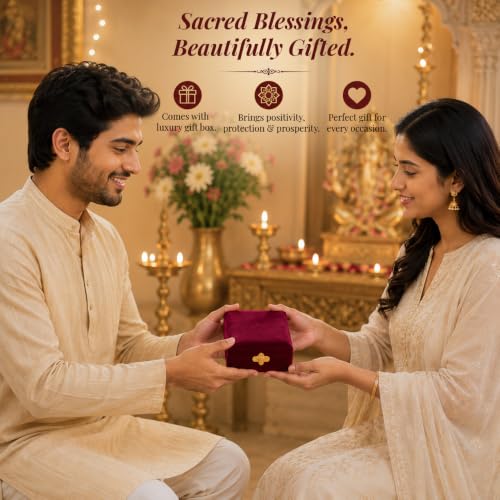 Image of DIVINITI 24K Gold Plated Double-Sided Religious Pendant with Premium Gift Box, Spiritual Locket for Men & Women, Devotional Jewellery for Gifting & Everyday Wear