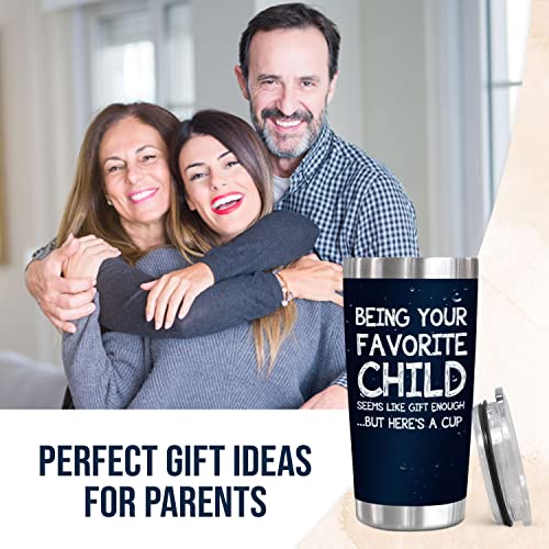 Teezwonder Father's Day Gifts For Dad From Daughter And Son, Mothers Day Gifts For Mom, Grandma, Grandpa Birthday Gifts From Grandchildren, Parents To Be Gifts Idea, 20 Oz Stainless Steel Tumbler #TOP6