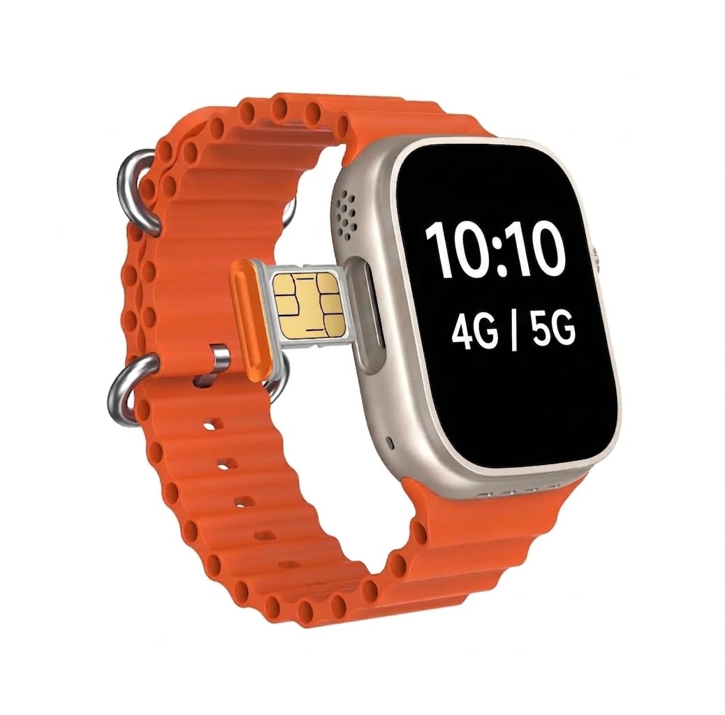 SE HUB GS38 4G/5G SIM Android Smart Watch with 4GB RAM & 128GB Storage, Dual Camera, AMOLED Display, Bluetooth Calling Smartwatch for Men & Women