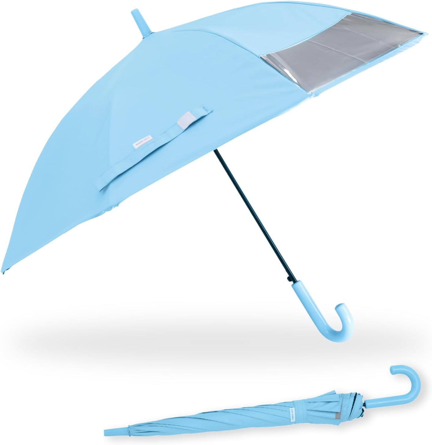 Ogawa Linedrops Kids' Sun Umbrella for Rain or Shine, UV Protection and Light Shading Rate Over 99%, Heat Shielding Treatment, Name Band Included, Transparent Window, Reflective Tape Included