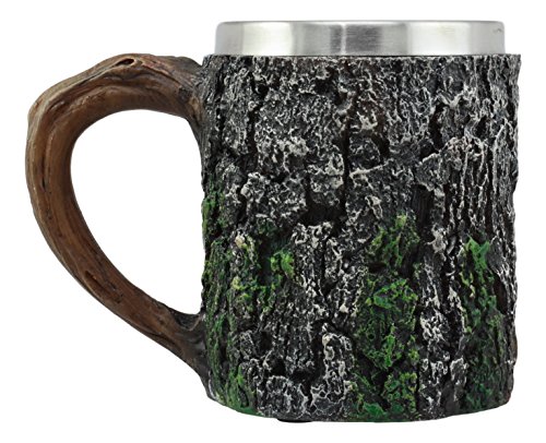 Ebros The Emperor Woodlands Bull Moose Mug Textured With Rustic Tree Bark Design 12Oz Drink Beer Stein Tankard Coffee Cup #TOP2