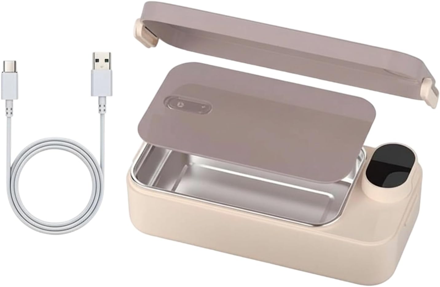 Electric Lunch Warmer Box - Food Heating Container for Office Commuting Travel | Quick Heat Technology with Safe Lid, Perfect for Home-Packed Meals and Meal Prep 10.24x4.72x2.76 in