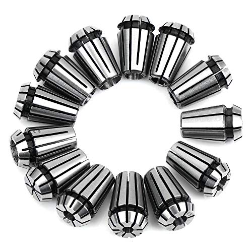 Foto von Hseamall ER11 Klemmhülsen-Set, ER11 Spannzange, 1 - 7 mm Halterung, ER11 Federspannzangen-Set für CNC-Arbeiten, Gravier- und Fräswerkzeug, 13 Stück